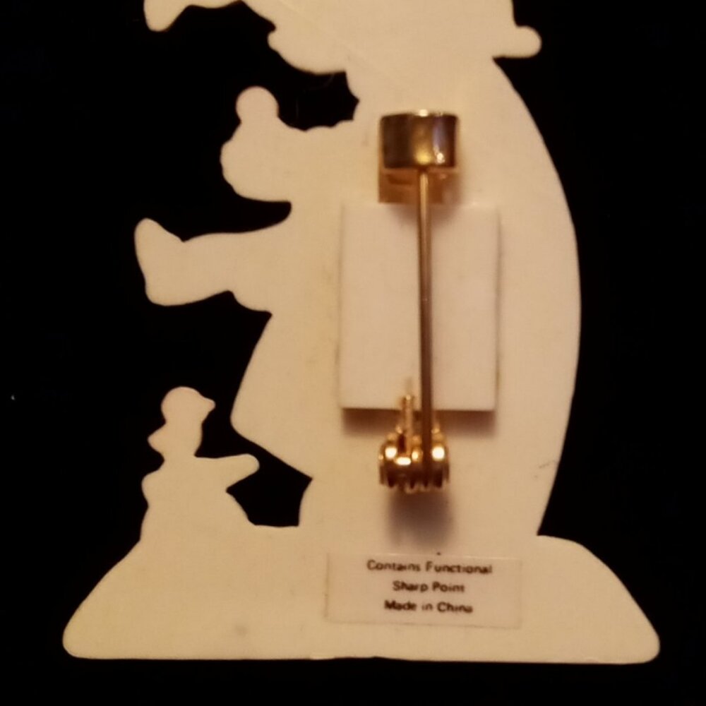 1989 Precious Moments Winter's Song Collectible Brooch Pin by Samuel J. Butcher - Picture 3 of 5